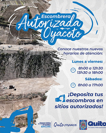 Horarios de Atención Escombrera Oyacoto